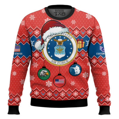 US Air Force Freedom Is The Gift You Didn't Know You Needed - Custom Name And Rank Ugly Sweater