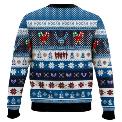 Hooktab US Air Force Hooah! – Custom Name Ugly Sweater