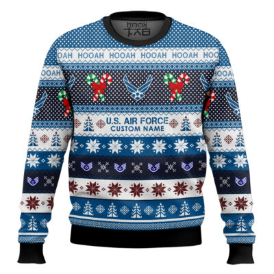 US Air Force Hooah! - Custom Name Ugly Sweater