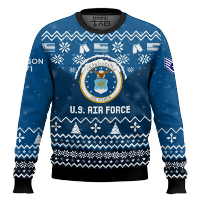 US Air Force I Served My Country - Custom Name, Rank And Years Of Service Ugly Sweater
