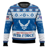 Hooktab US Air Force I Served My Country What Did You Do - Custom Name, Rank And Years Of Service Ugly Sweater