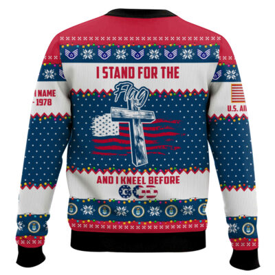 Hooktab US Air Force Merry Vetmas – Custom Name And Years Of Service Ugly Sweater
