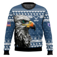 Hooktab US Air Force Nobody Gives Me This Title I Earned It - Custom Name, Rank And Years Of Service Ugly Sweater