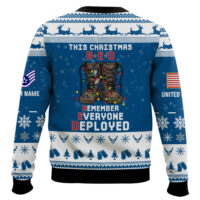 Hooktab US Air Force This Christmas R.E.D - Custom Name And Rank Ugly Sweater