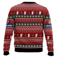 Hooktab US Air Force This Is My Pride Flag - Custom Name And Rank Ugly Sweater