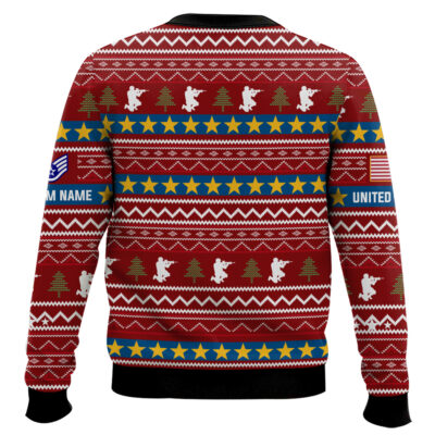 Hooktab US Air Force This Is My Pride Flag – Custom Name And Rank Ugly Sweater