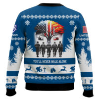 Hooktab US Air Force You'll Never Walk Alone - Custom Name and Rank Ugly Sweater