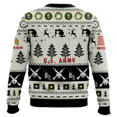 Hooktab US Army Honor the Fallen! – Custom Name And Rank Ugly Sweater