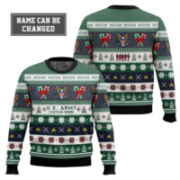 Hooktab US Army Hooah! - Custom Name Ugly Sweater