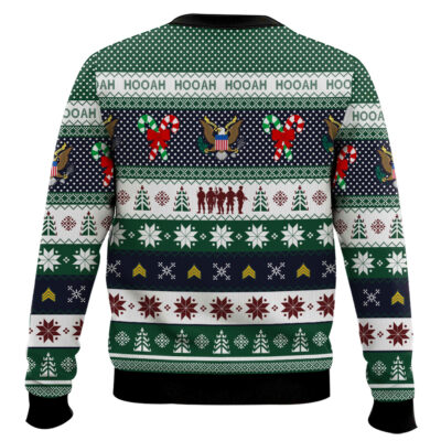 Hooktab US Army Hooah! – Custom Name Ugly Sweater