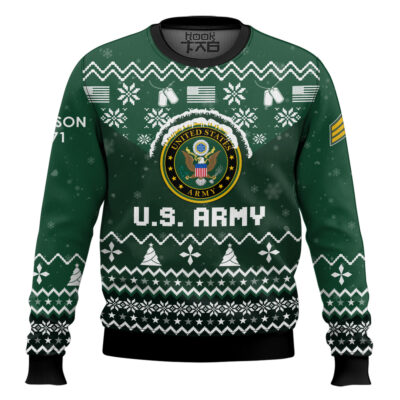 US Army I Served My Country - Custom Name, Rank And Years Of Service Ugly Sweater