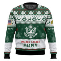 Hooktab US Army I Served My Country What Did You Do - Custom Name, Rank And Years Of Service Ugly Sweater
