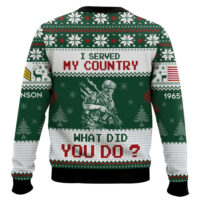 Hooktab US Army I Served My Country What Did You Do - Custom Name, Rank And Years Of Service Ugly Sweater