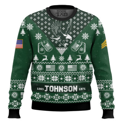 US Army I'm Veteran Not A Sucker Or A Loser - Custom Name, Rank And Year Of Service Ugly Sweater