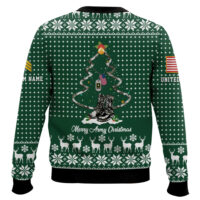 Hooktab US Army Merry Christmas - Custom Name And Rank Ugly Sweater