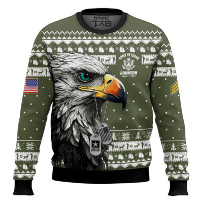 US Army Nobody Gives Me This Title I Earned It - Custom Name, Rank And Years Of Service Ugly Sweater
