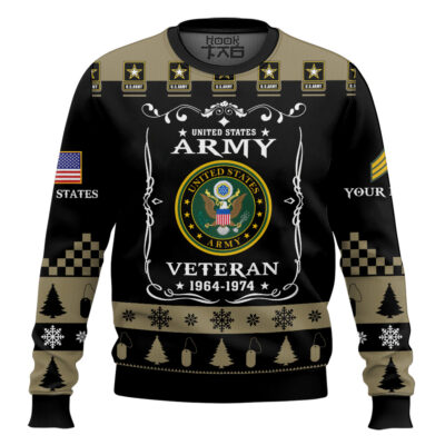 US Army Once I Took a Solemn Oath - Custom Name And Rank Ugly Sweater
