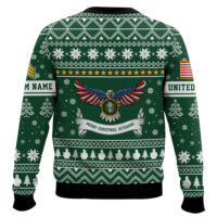 Hooktab US Army Proud Veteran - Custom Name And Rank Ugly Sweater