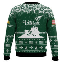 Hooktab US Army Remember-Honor-Respect - Custom Name, Rank And Years Of Service Ugly Sweater