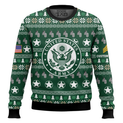 US Army Thank My Brothers And Sisters That Never Came Back - Custom Name And Rank Ugly Sweater