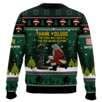 Hooktab US Army Thank You God - Custom Name And Rank Ugly Sweater