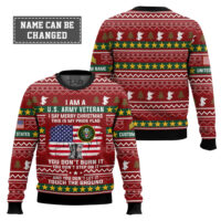 Hooktab US Army This Is My Pride Flag - Custom Name And Rank Ugly Sweater