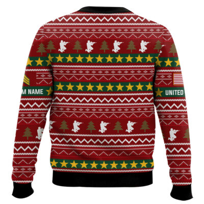 Hooktab US Army This Is My Pride Flag – Custom Name And Rank Ugly Sweater