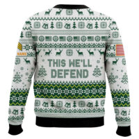 Hooktab US Army This We'll Defend - Custom Name And Rank Ugly Sweater