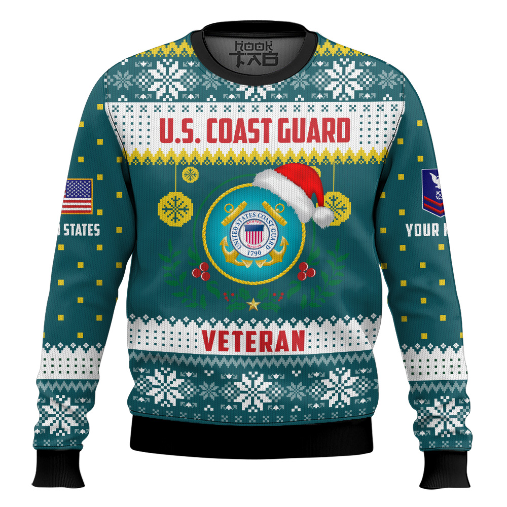 Hooktab US Coast Guard Don't Judge What You Don't Understand - Custom Name And Rank Ugly Sweater Hooktab US Coast Guard Don't Judge What You Don't Understand - Custom Name And Rank Ugly Sweater