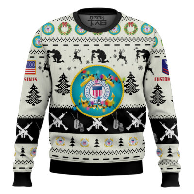 US Coast Guard Honor the Fallen! - Custom Name And Rank Ugly Sweater