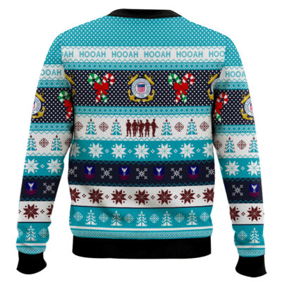 Hooktab US Coast Guard Hooah! – Custom Name Ugly Sweater