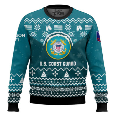US Coast Guard I Served My Country - Custom Name, Rank And Years Of Service Ugly Sweater