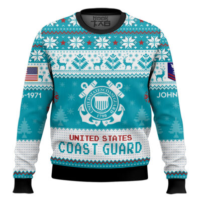 US Coast Guard I Served My Country What Did You Do - Custom Name, Rank And Years Of Service Ugly Sweater