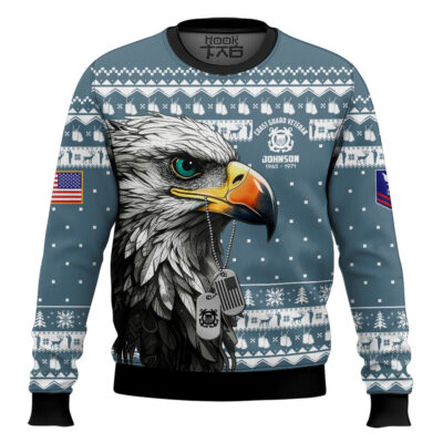US Coast Guard Nobody Gives Me This Title I Earned It - Custom Name, Rank And Years Of Service Ugly Sweater
