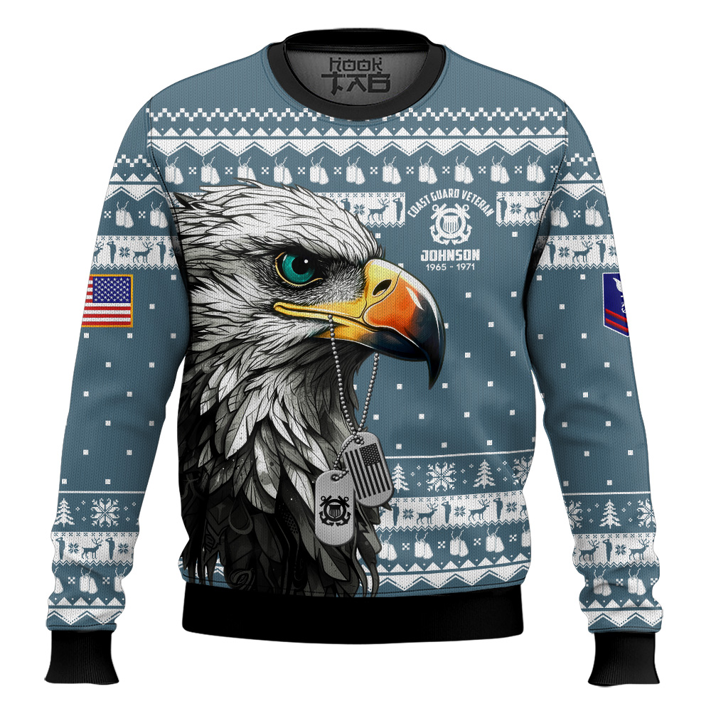 Hooktab US Coast Guard Nobody Gives Me This Title I Earned It - Custom Name, Rank And Years Of Service Ugly Sweater Hooktab US Coast Guard Nobody Gives Me This Title I Earned It - Custom Name, Rank And Years Of Service Ugly Sweater