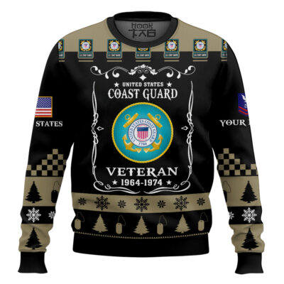 US Coast Guard Once I Took a Solemn Oath - Custom Name And Rank Ugly Sweater