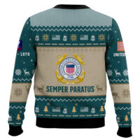 Hooktab US Coast Guard Proud Motto - Custom Name, Rank And Years Of Service Ugly Sweater