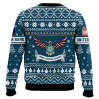 Hooktab US Coast Guard Proud Veteran - Custom Name And Rank Ugly Sweater