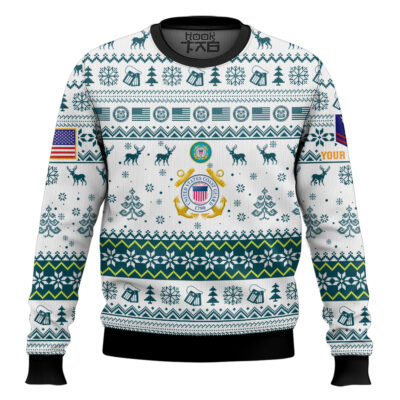US Coast Guard Semper Paratus - Custom Name And Rank Ugly Sweater