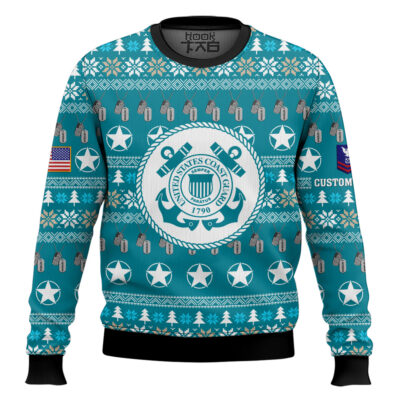 US Coast Guard Thank My Brothers And Sisters That Never Came Back - Custom Name And Rank Ugly Sweater