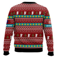 Hooktab US Coast Guard This Is My Pride Flag - Custom Name And Rank Ugly Sweater