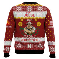 Hooktab US Marine Corps Don't Judge What You Don't Understand - Custom Name And Rank Ugly Sweater