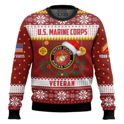 US Marine Corps Don't Judge What You Don't Understand - Custom Name And Rank Ugly Sweater