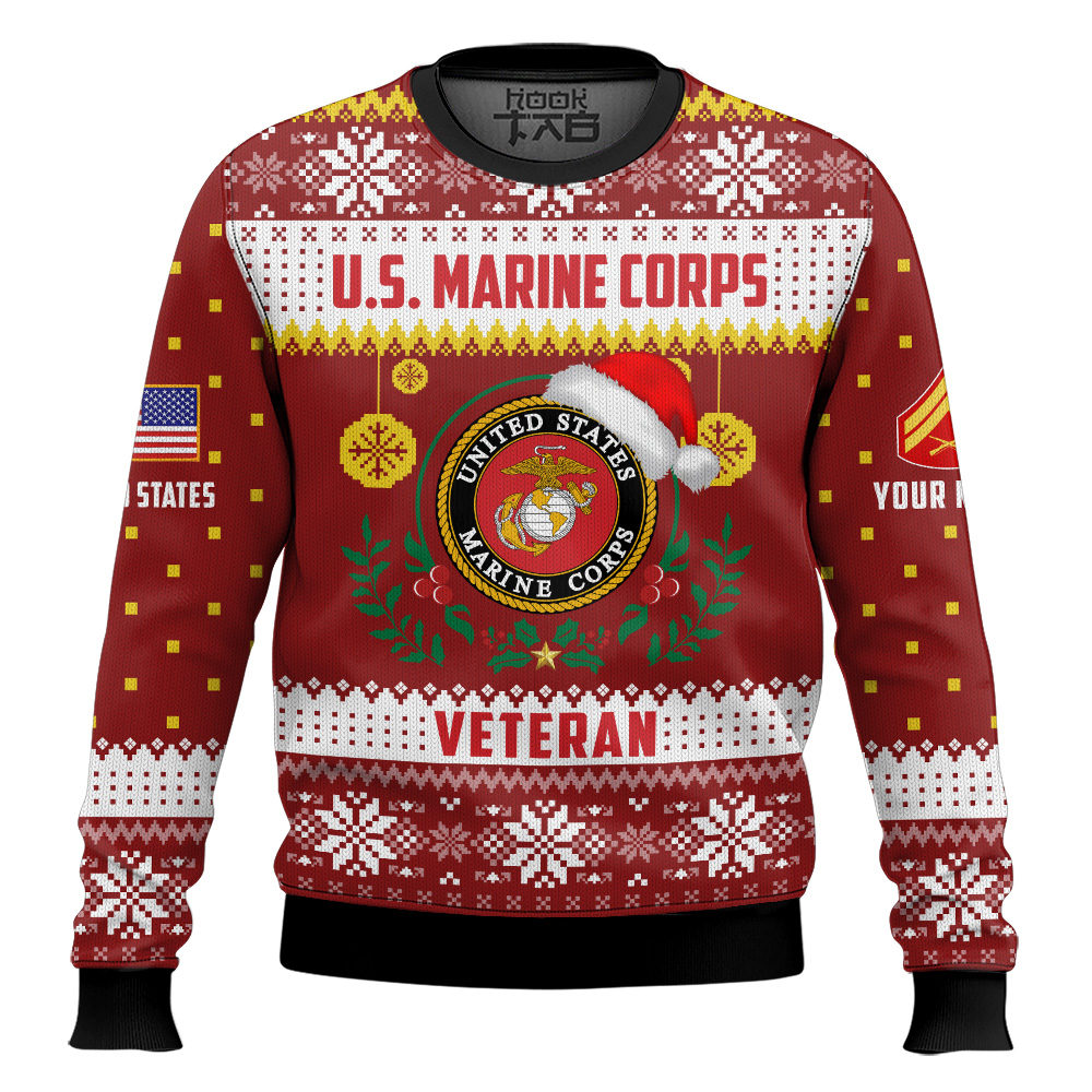 Hooktab US Marine Corps Don't Judge What You Don't Understand - Custom Name And Rank Ugly Sweater Hooktab US Marine Corps Don't Judge What You Don't Understand - Custom Name And Rank Ugly Sweater