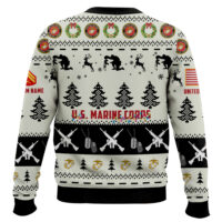 Hooktab US Marine Corps Honor the Fallen! - Custom Name And Rank Ugly Sweater