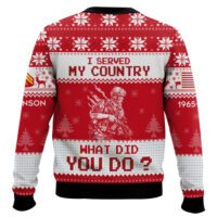 Hooktab US Marine Corps I Served My Country What Did You Do - Custom Name, Rank And Years Of Service Ugly Sweater