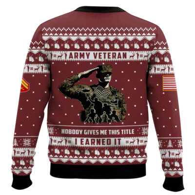 Hooktab US Marine Corps Nobody Gives Me This Title I Earned It – Custom Name, Rank And Years Of Service Ugly Sweater