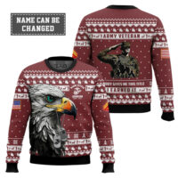 Hooktab US Marine Corps Nobody Gives Me This Title I Earned It - Custom Name, Rank And Years Of Service Ugly Sweater