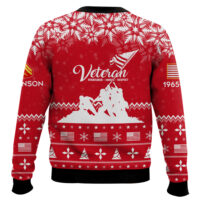 Hooktab US Marine Corps Remember-Honor-Respect - Custom Name, Rank And Years Of Service Ugly Sweater