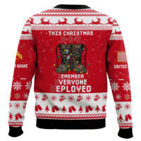 Hooktab US Marine Corps This Christmas R.E.D - Custom Name And Rank Ugly Sweater